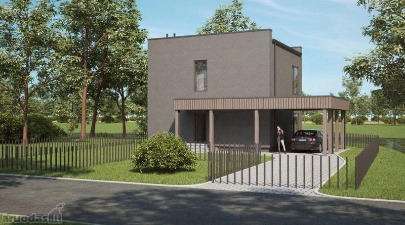 Namo projekto vizualizacija – fasadas – Kęstučio g., Prienai, sklypas